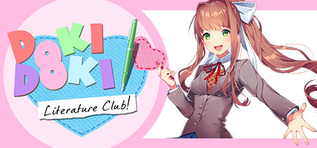 The Steam banner for Doki Doki Literature Club.
